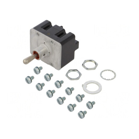 Comutator Basculant 3 Poziții 4P3T ON-OFF-ON 6A 230VAC | Electronic-mag.ro | Componente Electronice