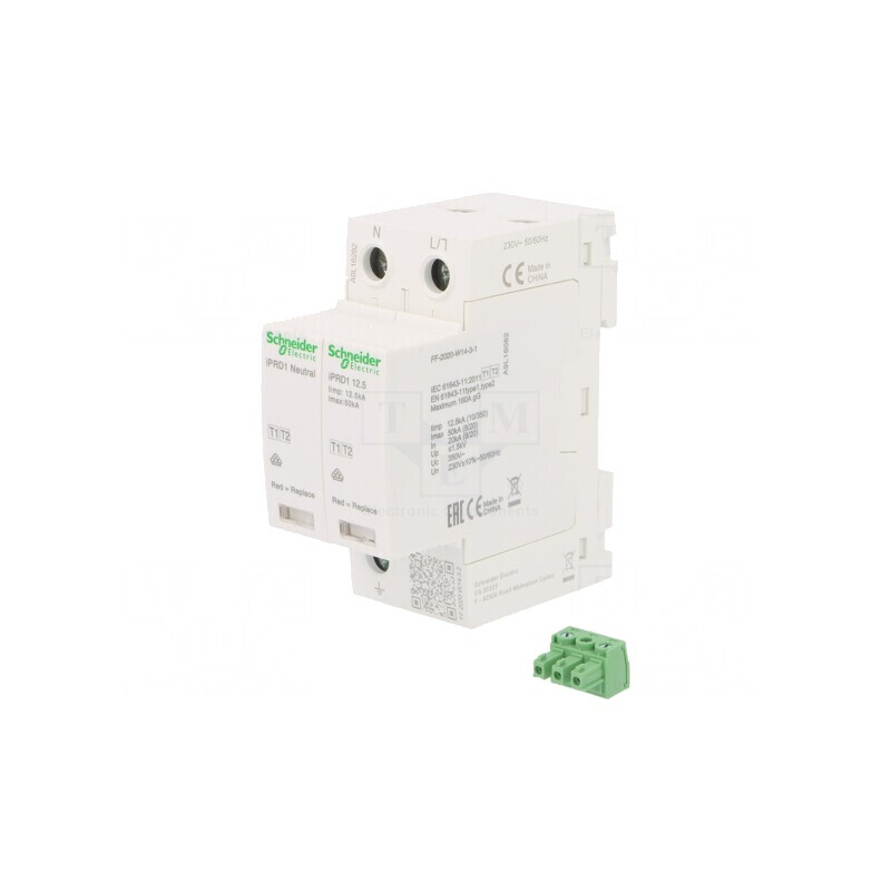 Limitator de Supratensiuni Tip 1 2P 1N pentru Șină DIN | Electronic-mag.ro | Componente Electronice