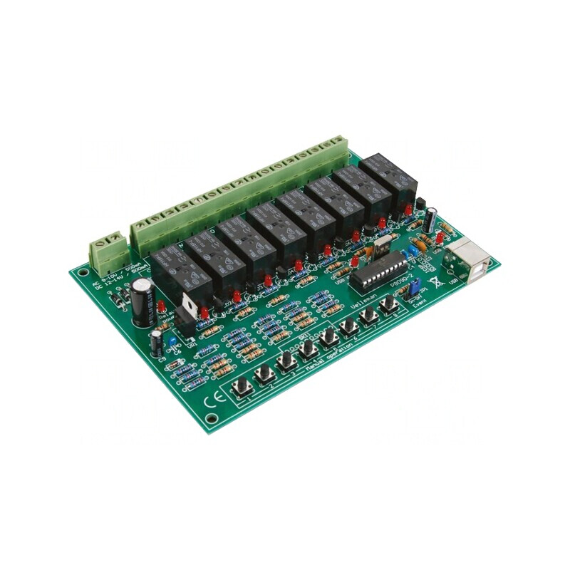 Placă Relee USB 12-14VDC 8 Canale | Electronic-mag.ro | Componente Electronice