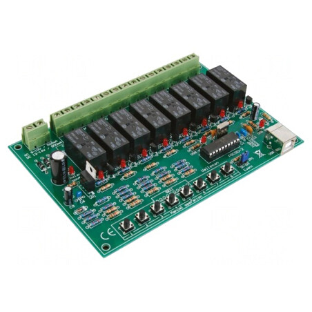 Placă Relee USB 12-14VDC 8 Canale | Electronic-mag.ro | Componente Electronice