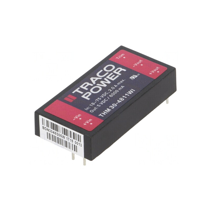 Convertor DC/DC 30W 18-75V la 5V 6000mA THM 30-4811WI | Electronic-mag.ro | Componente Electronice Convertor DC/DC 30W 18-75V la 5V 6000mA THM 30-4811WI | Electronic-mag.ro | Componente Electronice