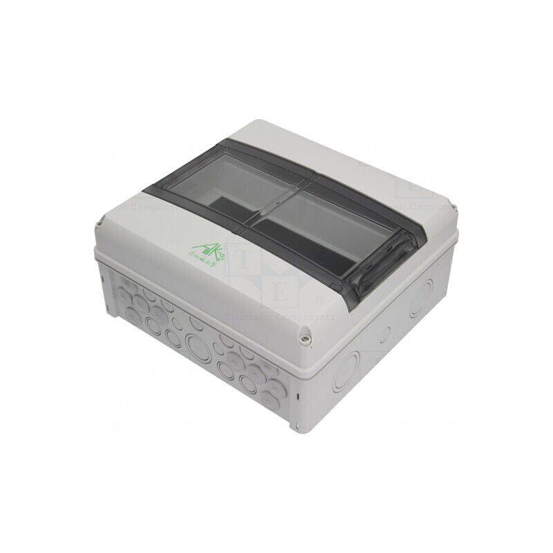 Carcasă pentru aparatură modulară IP65 gri - 12 moduri | Electronic-mag.ro | Componente Electronice