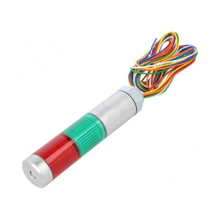 Coloană de semnalizare LED roșie/verde 24VDC | Electronic-mag.ro | Componente Electronice