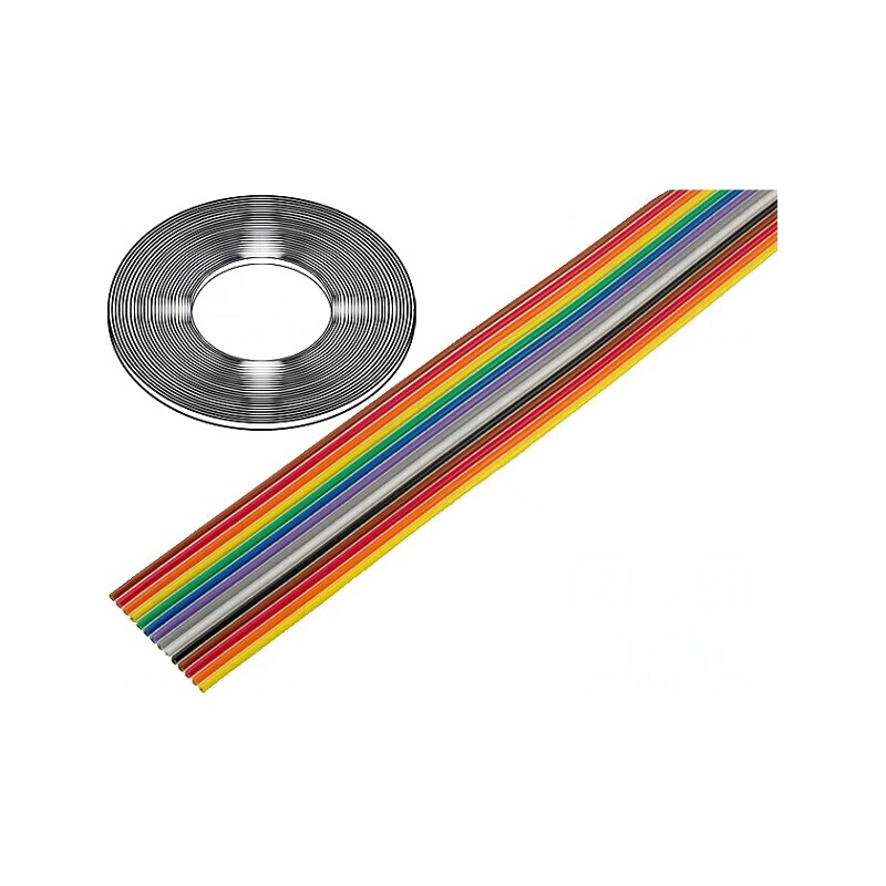 Cablu Bandă 1,27mm Cu 14x26AWG Neecranat PVC 30m | Electronic-mag.ro | Componente Electronice