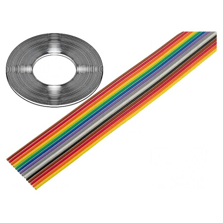 Cablu Bandă 1,27mm Cu 14x26AWG Neecranat PVC 30m | Electronic-mag.ro | Componente Electronice