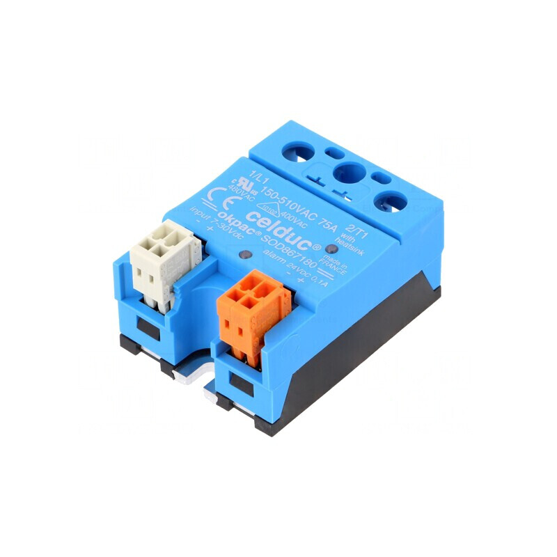 Releu semiconductor 1-fazat 75A 7-30VDC 150-510VAC | Electronic-mag.ro | Componente Electronice Releu semiconductor 1-fazat 75A 7-30VDC 150-510VAC | Electronic-mag.ro | Componente Electronice
