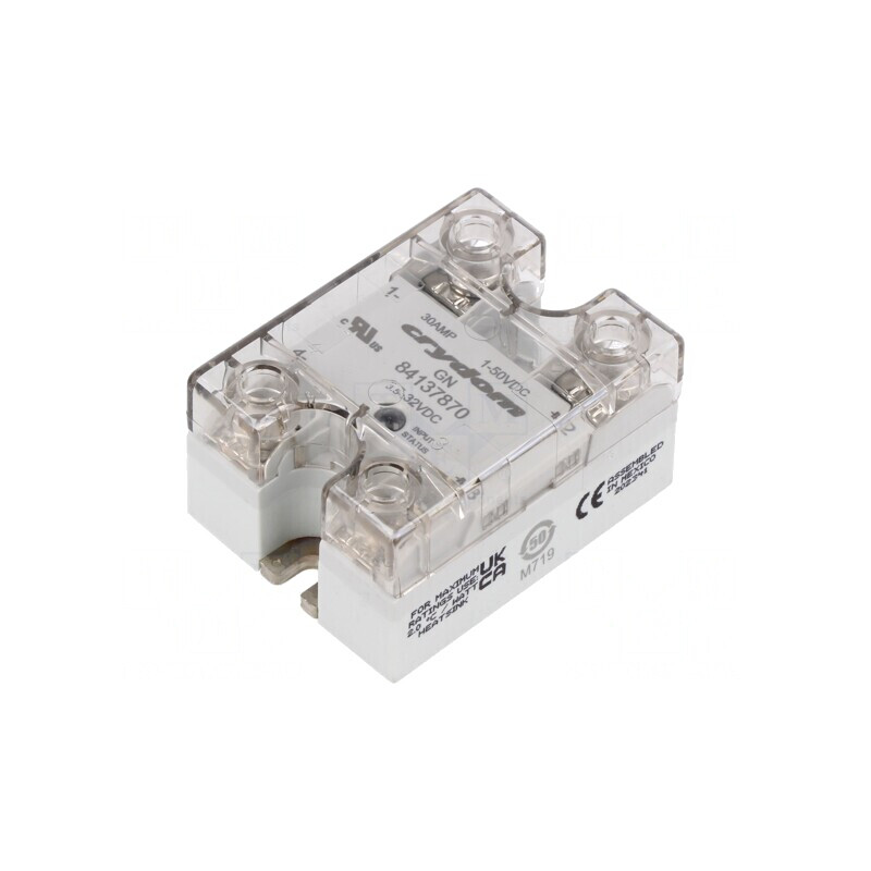 Releu semiconductor 30A 1-50VDC 1-fazat Serie 8413 | Electronic-mag.ro | Componente Electronice