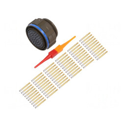 Conector militar dimensiune 25 Series III oliv | Electronic-mag.ro | Componente Electronice