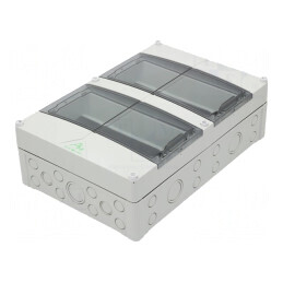 Carcasă pentru aparatură modulară IP55 gri 24 module | Electronic-mag.ro | Componente Electronice