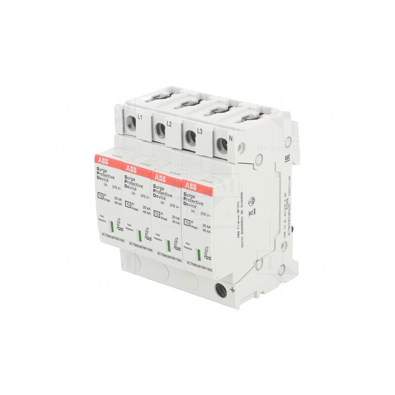 Limitator de Supratensiuni Tip 2 4 Poli 40kA pentru Șină DIN | Electronic-mag.ro | Componente Electronice Limitator de Supratensiuni Tip 2 4 Poli 40kA pentru Șină DIN | Electronic-mag.ro | Componente Electronice