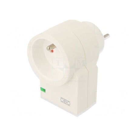 Prelungitor Alb cu Protecție la Supratensiune 1 Priză | Electronic-mag.ro | Componente Electronice