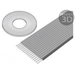 Cablu bandă 1,27mm 16x26AWG neecranat gri 100FT | Electronic-mag.ro | Componente Electronice