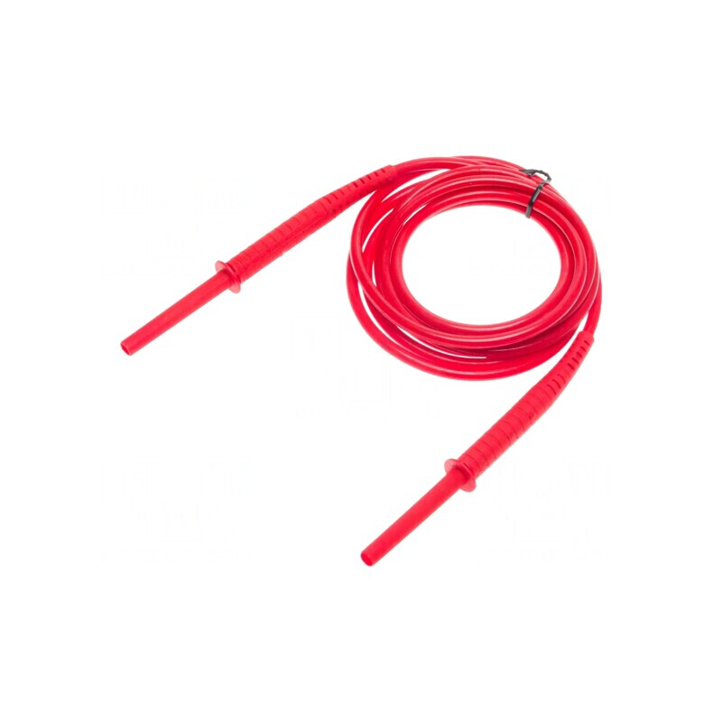 Cablu de măsurare mufă banană 4 mm roșu | Electronic-mag.ro | Componente Electronice