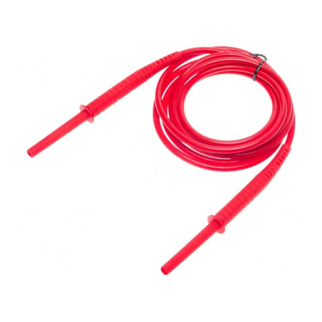 Cablu de măsurare mufă banană 4 mm roșu | Electronic-mag.ro | Componente Electronice