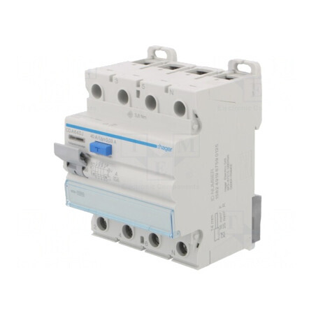 Întrerupător diferenţial 40A 30mA 3P+N IP20 | Electronic-mag.ro | Componente Electronice