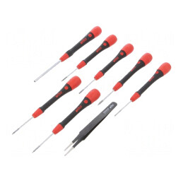 Set Şurubelniţe de Precizie cu Pensetă PicoFinish® 8buc. | Electronic-mag.ro | Componente Electronice