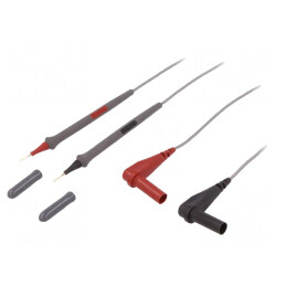 Cabluri de măsurare | Inom: 3A | Lung: 1,2m | negru şi roşu | 34133A