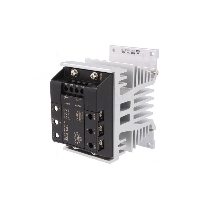 Releu Semiconductor 50A 3-Fazat 24-240VAC Montaj Panou | Electronic-mag.ro | Componente Electronice