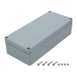 Carcasă Universală Aluminiu Gri 160x360x90mm | Electronic-mag.ro | Componente Electronice