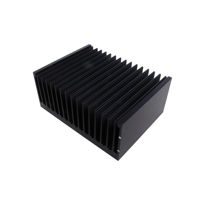 Radiator cu aripioare negru 150x200x84mm | Electronic-mag.ro | Componente Electronice