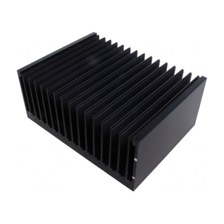 Radiator cu aripioare negru 150x200x84mm | Electronic-mag.ro | Componente Electronice