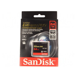 Card de memorie | Extreme Pro | Compact Flash | R: 160MB/s | VPG-65 | SDCFXPS-064G-X46