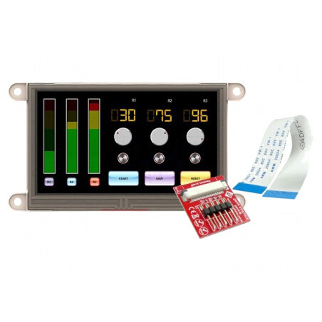 Afișaj TFT 4.3" 480x272 32kBRAM 192kBFLASH 460cd/m2 FFC/FPC | Electronic-mag.ro | Componente Electronice