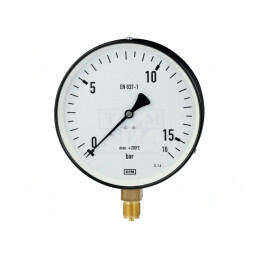 Manometru 0-25 bar Clasa 1.6 160mm 200°C IP50 | Electronic-mag.ro | Componente Electronice