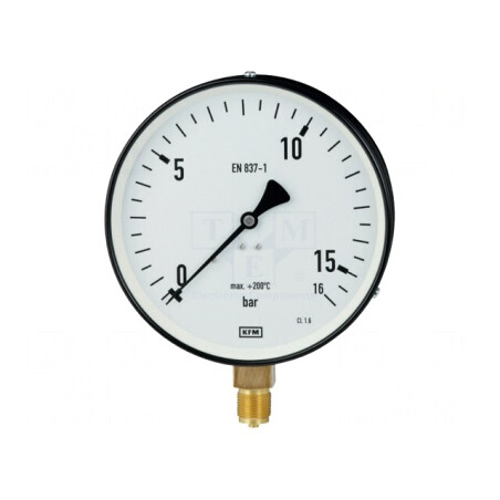 Manometru 0-25 bar Clasa 1.6 160mm 200°C IP50 | Electronic-mag.ro | Componente Electronice
