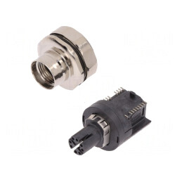 Soclu M12 PIN 8 mamă unghi IP65 IP67 SMT | Electronic-mag.ro | Componente Electronice