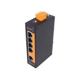 Switch Ethernet Neadministrabil 5 Porturi 12-48VDC | Electronic-mag.ro | Componente Electronice