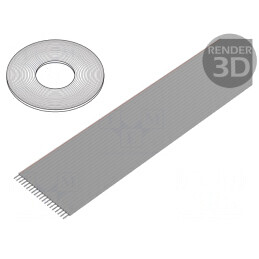 Cablu bandă litat Cu 8x28AWG neecranat PVC gri 100M | Electronic-mag.ro | Componente Electronice