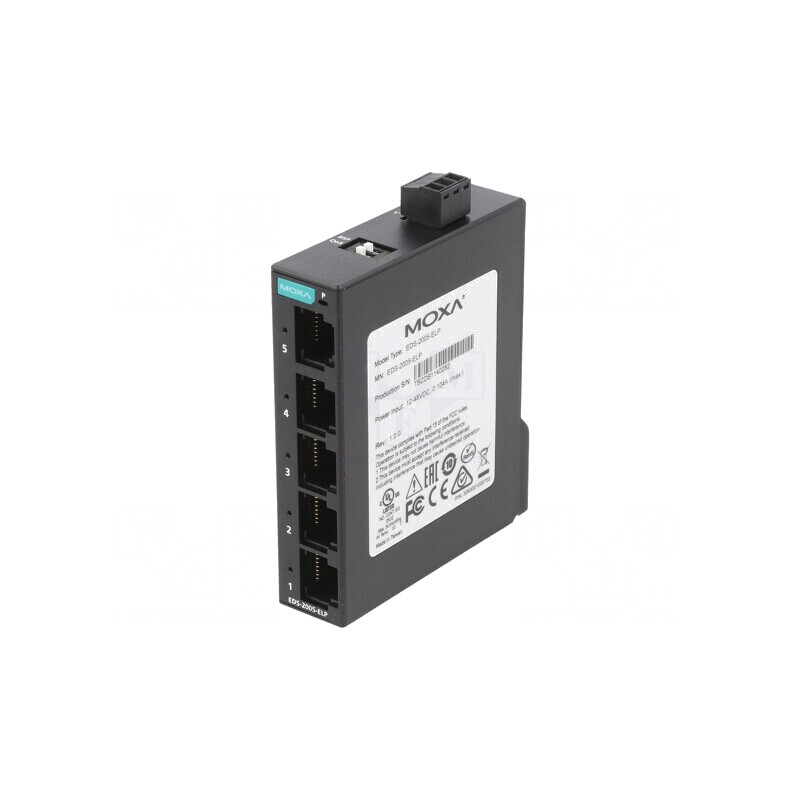 Switch Ethernet Neadministrabil 5 Porturi 9,6-60VDC | Electronic-mag.ro | Componente Electronice