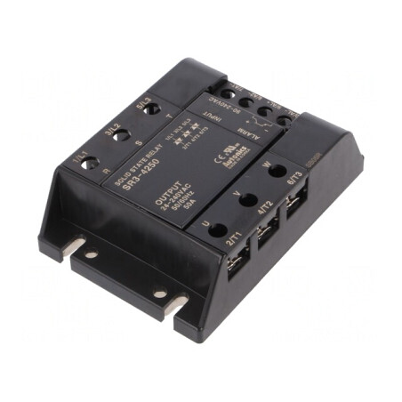Releu Semiconductor 50A 3-Fazat pe Panou 24-240VAC | Electronic-mag.ro | Componente Electronice
