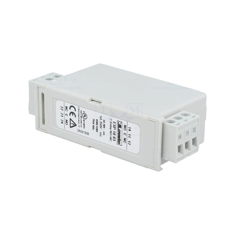 Modul Extensie Releu x2 pentru Șină DIN | Electronic-mag.ro | Componente Electronice