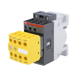 Contactor 3P 9A cu 2 NC și 2 NO auxiliare