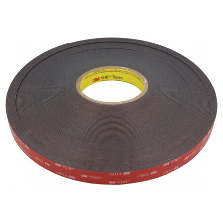 Bandă de Fixare Acrilică Neagră 19mm x 33m | Electronic-mag.ro | Componente Electronice
