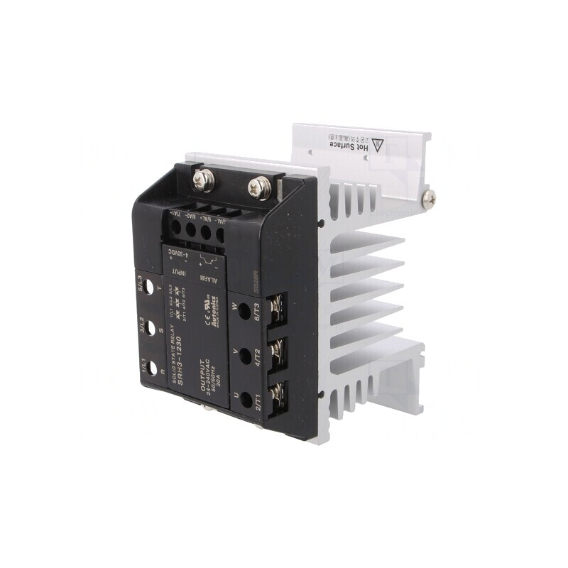 Releu Semiconductor 30A 3-Fazat 24-240VAC SRH3-1230 | Electronic-mag.ro | Componente Electronice