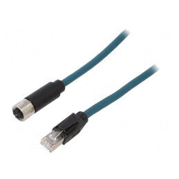 Cablu senzori/automatizări 8 PIN mamă X-ProfiNET 5m | Electronic-mag.ro | Componente Electronice