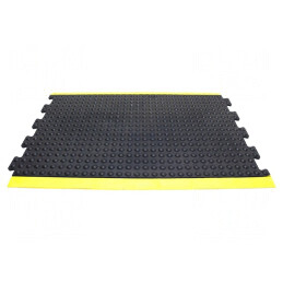 Covor anti-oboseală negru Bubblemat 0.6x0.9m