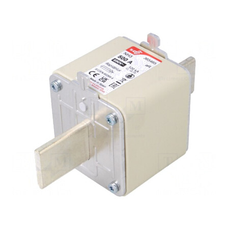 Siguranță Argintie NH3 500A 690VAC 550VDC | Electronic-mag.ro | Componente Electronice