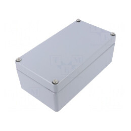 Carcasă Universală Aluminiu Gri 120x220x81mm | Electronic-mag.ro | Componente Electronice