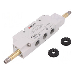 Ventil electromagnetic 1-10 bar 5/2 bistabil G 1/4 9mm | Electronic-mag.ro | Componente Electronice