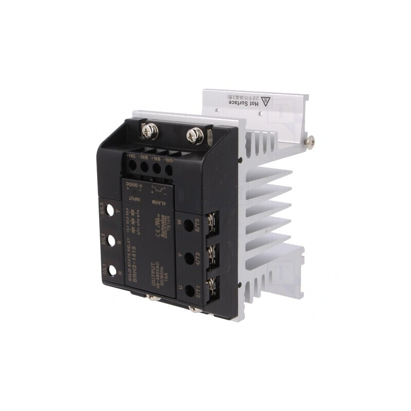 Releu semiconductor 15A 3-fazat 48-480VAC 130mm | Electronic-mag.ro | Componente Electronice