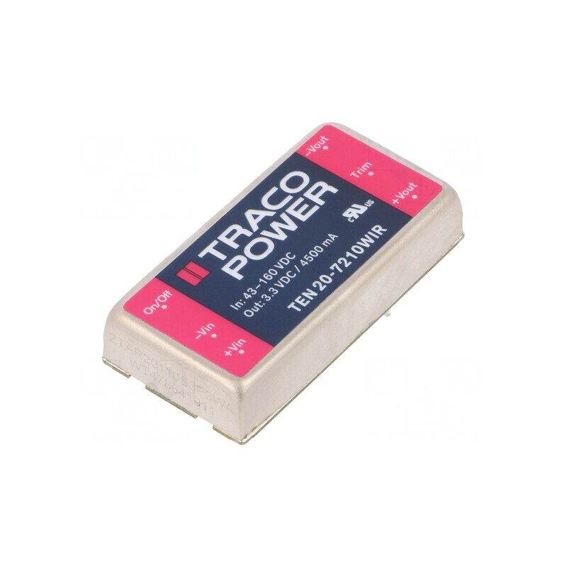 Convertor DC/DC 20W, 43-160V la 3.3V 4500mA | Electronic-mag.ro | Componente Electronice Convertor DC/DC 20W, 43-160V la 3.3V 4500mA | Electronic-mag.ro | Componente Electronice