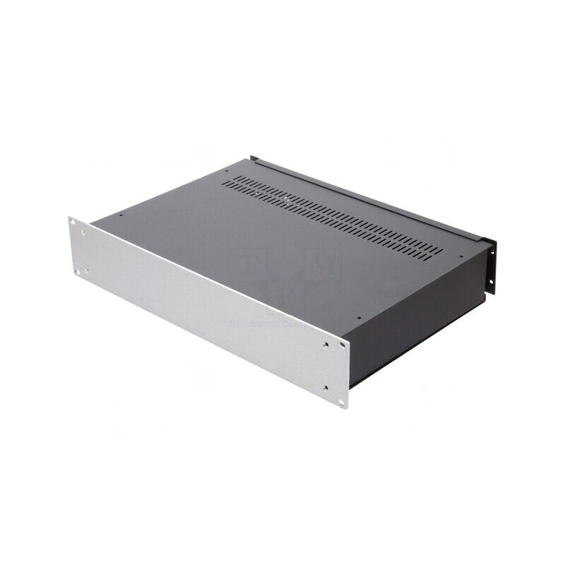 Carcasă standard 19 2U neagră oțel 307mm x 434mm | Electronic-mag.ro | Componente Electronice