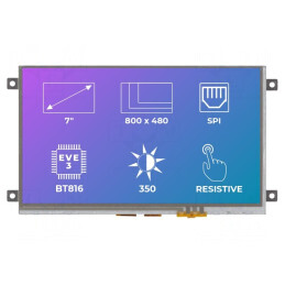 Display TFT 7" 800x480 LED EVE3 | Electronic-mag.ro | Componente Electronice