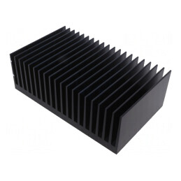 Radiator extrudat cu aripioare negru 150x250x83mm | Electronic-mag.ro | Componente Electronice