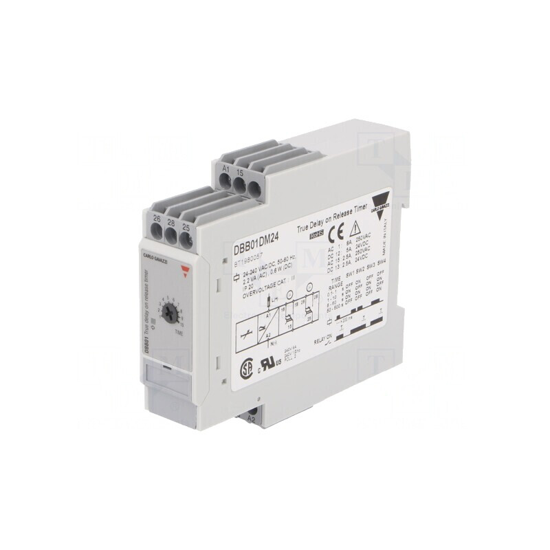 Releu Temporizator DPDT 0,1-600s 24-240VAC IP20 | Electronic-mag.ro | Componente Electronice