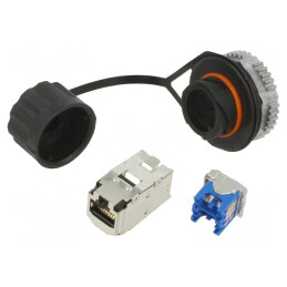 Soclu RJ45 Ecranat Cat 6a IP67 8p8c | Electronic-mag.ro | Componente Electronice